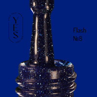 Зображення  Гель-лак для нігтів YES Gel polish Flash №08, 6 мл, Об'єм (мл, г): 6, Колір: 08