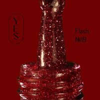 Зображення  Гель-лак для нігтів YES Gel polish Flash №19, 6 мл, Об'єм (мл, г): 6, Колір: 19