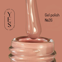 Зображення  Гель-лак для нігтів YES Gel polish №026, 6 мл, Об'єм (мл, г): 6, Колір: 026