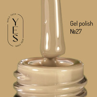 Зображення  Гель-лак для нігтів YES Gel polish №027, 6 мл, Об'єм (мл, г): 6, Колір: 027