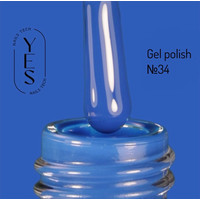 Зображення  Гель-лак для нігтів YES Gel polish №034, 6 мл, Об'єм (мл, г): 6, Колір: 034
