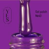 Зображення  Гель-лак для нігтів YES Gel polish №040, 6 мл, Об'єм (мл, г): 6, Колір: 040