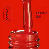 Зображення  Гель-лак для нігтів YES Gel polish №091, 6 мл, Об'єм (мл, г): 6, Колір: 091
