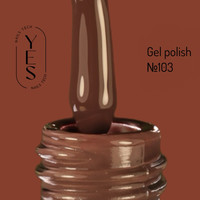 Зображення  Гель-лак для нігтів YES Gel polish №103, 6 мл, Об'єм (мл, г): 6, Колір: 103
