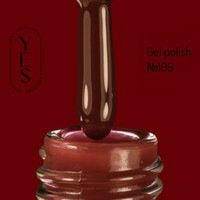 Зображення  Гель-лак для нігтів YES Gel polish №109, 6 мл, Об'єм (мл, г): 6, Колір: 109