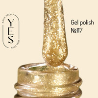 Зображення  Гель-лак для нігтів YES Gel polish №117, 6 мл, Об'єм (мл, г): 6, Колір: 117