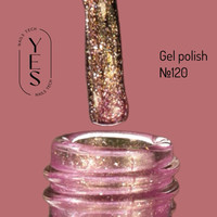 Зображення  Гель-лак для нігтів YES Gel polish №120, 6 мл, Об'єм (мл, г): 6, Колір: 120