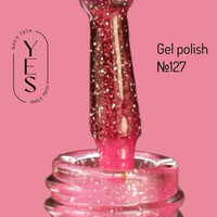 Зображення  Гель-лак для нігтів YES Gel polish №127, 6 мл, Об'єм (мл, г): 6, Колір: 127