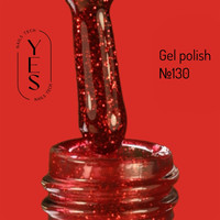 Зображення  Гель-лак для нігтів YES Gel polish №130, 6 мл, Об'єм (мл, г): 6, Колір: 130