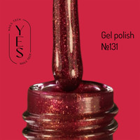 Зображення  Гель-лак для нігтів YES Gel polish №131, 6 мл, Об'єм (мл, г): 6, Колір: 131