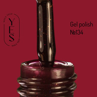 Зображення  Гель-лак для нігтів YES Gel polish №134, 6 мл, Об'єм (мл, г): 6, Колір: 134