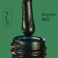 Зображення  Гель-лак для нігтів YES Gel polish №135, 6 мл, Об'єм (мл, г): 6, Колір: 135