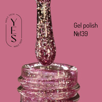 Зображення  Гель-лак для нігтів YES Gel polish №139, 6 мл, Об'єм (мл, г): 6, Колір: 139