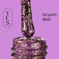Зображення  Гель-лак для нігтів YES Gel polish №140, 6 мл, Об'єм (мл, г): 6, Колір: 140