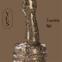 Зображення  Гель-лак для нігтів YES Gel polish Twinkle №01, 6 мл, Об'єм (мл, г): 6, Колір: 01