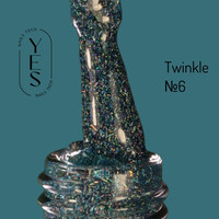 Зображення  Гель-лак для нігтів YES Gel polish Twinkle №06, 6 мл, Об'єм (мл, г): 6, Колір: 06