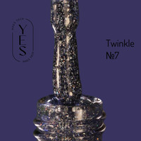 Зображення  Гель-лак для нігтів YES Gel polish Twinkle №07, 6 мл, Об'єм (мл, г): 6, Колір: 07