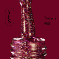 Зображення  Гель-лак для нігтів YES Gel polish Twinkle №09, 6 мл, Об'єм (мл, г): 6, Колір: 09