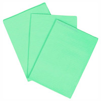 Зображення  Серветка-нагрудник медична тришарова Fortius Pro 33х41 см (50 шт/пачка) салатова