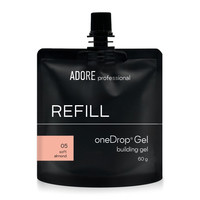 Зображення  Гель для нарощування нігтів Adore One Drop Gel №05 soft almond, рефіл 60 г, Об'єм (мл, г): 60, Колір: 05