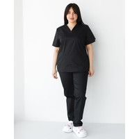 Изображение  Медицинский костюм женский Топаз черный NEW +SIZE р. 56, "БЕЛЫЙ ХАЛАТ" 492-321-705, Размер: 56, Цвет: черный