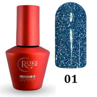 Зображення  Гель-лак для нігтів світловідбивний Roks Gel Polish Color Night Stars №01, 6 мл, Об'єм (мл, г): 6, Колір: 01