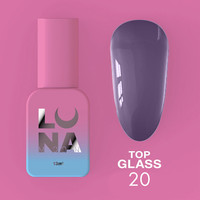 Зображення  Топ для гель-лаку LUNAMoon Top Glass №20, 13 мл, Об'єм (мл, г): 13, Колір: 20