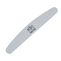 Изображение  Пилка полукруг для ногтей Boho Chic 100/150 грит, серый