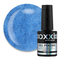 Изображение  Камуфлирующая база с шимером светоотражающая Oxxi Professional Electric Base №05 морской синий, 10 мл, Объем (мл, г): 10, Цвет: 05