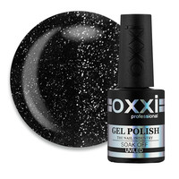 Изображение  Камуфлирующая база с шимером светоотражающая Oxxi Professional Electric Base №09 черный, 10 мл, Объем (мл, г): 10, Цвет: 09