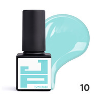 Зображення  База кольорова каучукова Jerden Proff Tone Base №10 світлий бірюзово-блакитний, 5 мл, Об'єм (мл, г): 5, Колір: 10