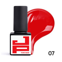 Изображение  База цветная каучуковая Jerden Proff Tone Base №07 рябиновый, 5 мл, Объем (мл, г): 5, Цвет: 07