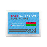 Зображення  Верхні форми для нарощування нігтів Oxxi Professional Easy Extension Nail Forms №05 Square
