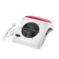 Изображение  Вытяжка для маникюра настольная Air Max N3 с красной накладкой, 60 Вт