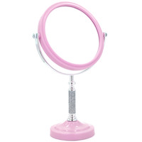 Зображення  Косметичне дзеркало на підставці 8125-5 двостороннє кругле Ø14 см, рожеве