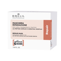 Зображення  Маска відновлюча для пошкодженого волосся Brelil Repair Mask, 220 мл, Об'єм (мл, г): 220