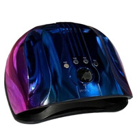 Изображение  UV/LED лампа T15 Chrom для маникюра и педикюра с дисплеем и таймером, 160 Вт. Синий с розовым