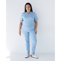 Зображення  Медичний костюм жіночий Марсель блакитний р. 56, "БІЛИЙ ХАЛАТ" 499-333-708, Розмір: 56, Цвет: блакитний