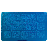 Зображення  Диск-пластина для стемпінгу металевий - великий (16.5 см * 10.5 см.) FLOWERS-18