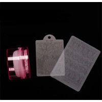 Зображення  Маленький стемпінг-штамп "Зефірка" - зі стразами та кришечкою, для дизайну нігтів Рожевий