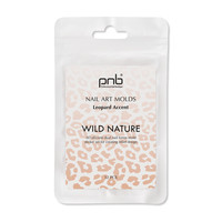 Зображення  PNB силікон молди д/верхніх форм Дика природа Wild Nature Nail Art Molds, Leopard Accent, 12 pcs./ Л