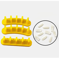 Зображення  Пластиковий тримач для типс (3 шт./уп.) для тренування виконання та демонстрації дизайнів Жовтий