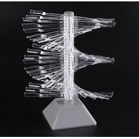 Зображення  Палітра-серпантин (спіраль) Square (60 шт.) з прозорими тіпсами на підставці для фарбування гель лаків Сірий/ Grey