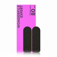 Изображение  Сменные файлы для педикюрной терки Wonderfile Expert черные, 80 грит, 30 шт (WFE80)