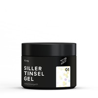 Зображення  Гель з блискітками для нігтів Siller Tinsel Gel №01, 15 мл