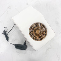 Изображение  Настольная маникюрная вытяжка мягкая с эко-кожи с регулятором - 801, 80 Вт. Золото