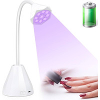 Зображення  UV/LED лампа Led 1 для сушіння нігтів (гелевих типс, верхніх форм, декору) - на акумуляторі та USB
