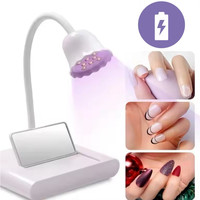 Зображення  Настільна гнучка лампа Led 18 для сушіння гель лаку (верхніх форм, гелевих типс, декору) на акумуляторі, 20 Вт.