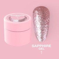 Изображение  Гель-паста с блестками для ногтей LUNAMoon Sapphire Gel №1, 5 мл, Объем (мл, г): 5, Цвет: 01