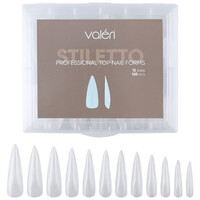Зображення  Верхні форми для нарощування нігтів Valeri Top Nail Forms Stiletto Стилет, 120 шт